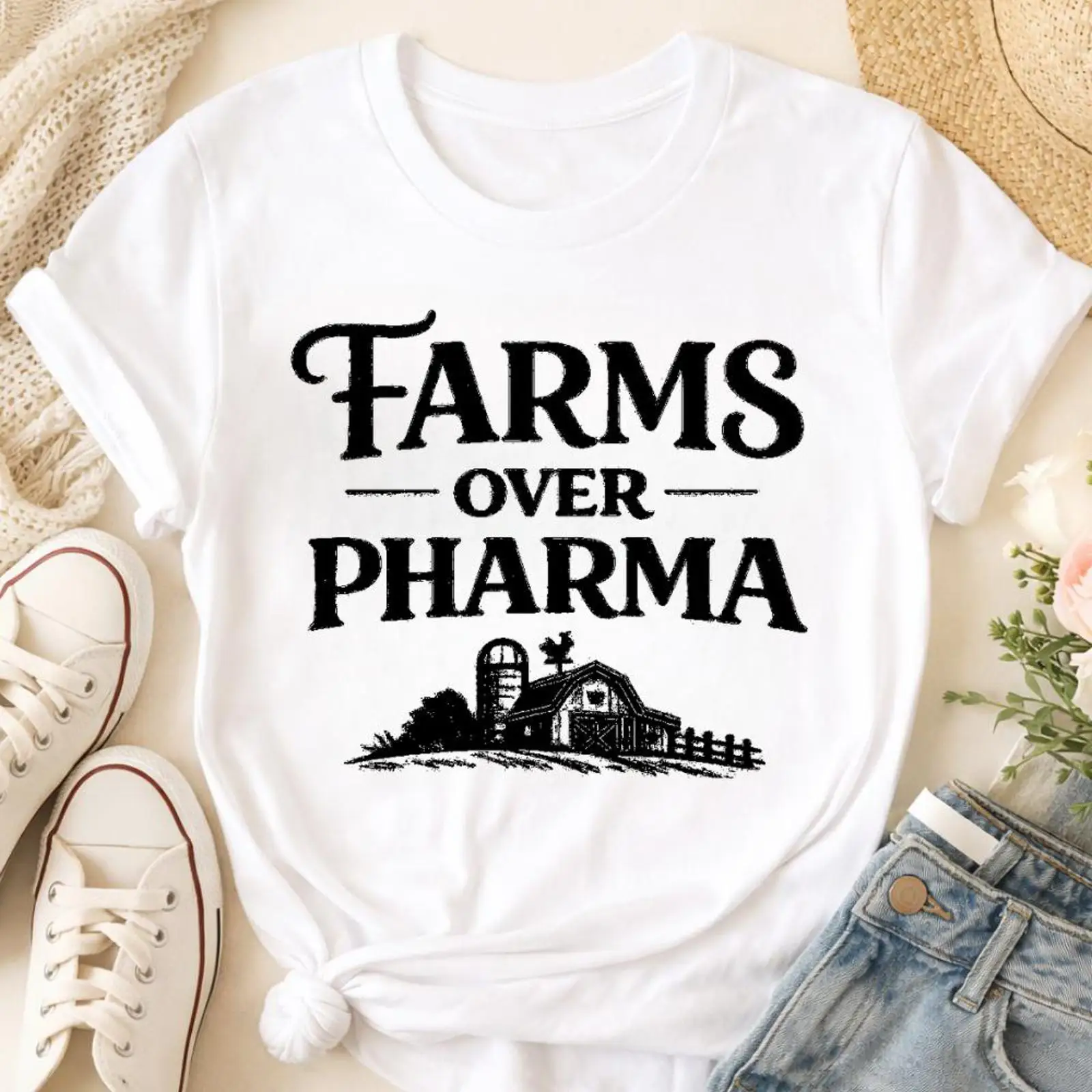 Farms Over Pharma T Shirt Eco  - đánh giá và giá Sustainable Agriculture/Farming